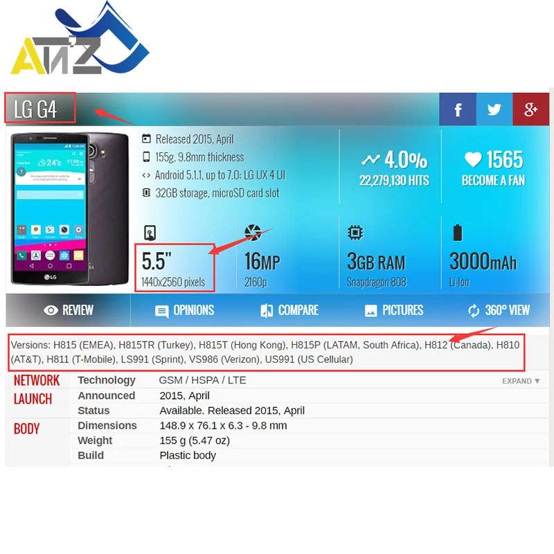 ЖК экран для LG G4 H810 H811 H815 VS986 LS991 F500L сенсорный стеклянный дигитайзер в сборе|Экраны