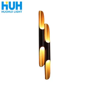 Винтажная настенная лампа в форме бамбука, оригинальный прикроватный металлический светильник для бара, кафе, столовой, спальни, скошенная настенная лампа