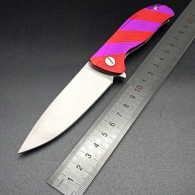 RED BMT Bear F95 дикий кабан тактический складной нож D2 лезвие хвост алюминиевая ручка карманные наружные ножи выживания нож для охоты и кемпинга - Цвет: RED
