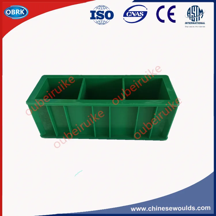 Зеленые пластиковые бетонные формы 100 мм Трехкомпонентные - Цена: 670,79 руб.