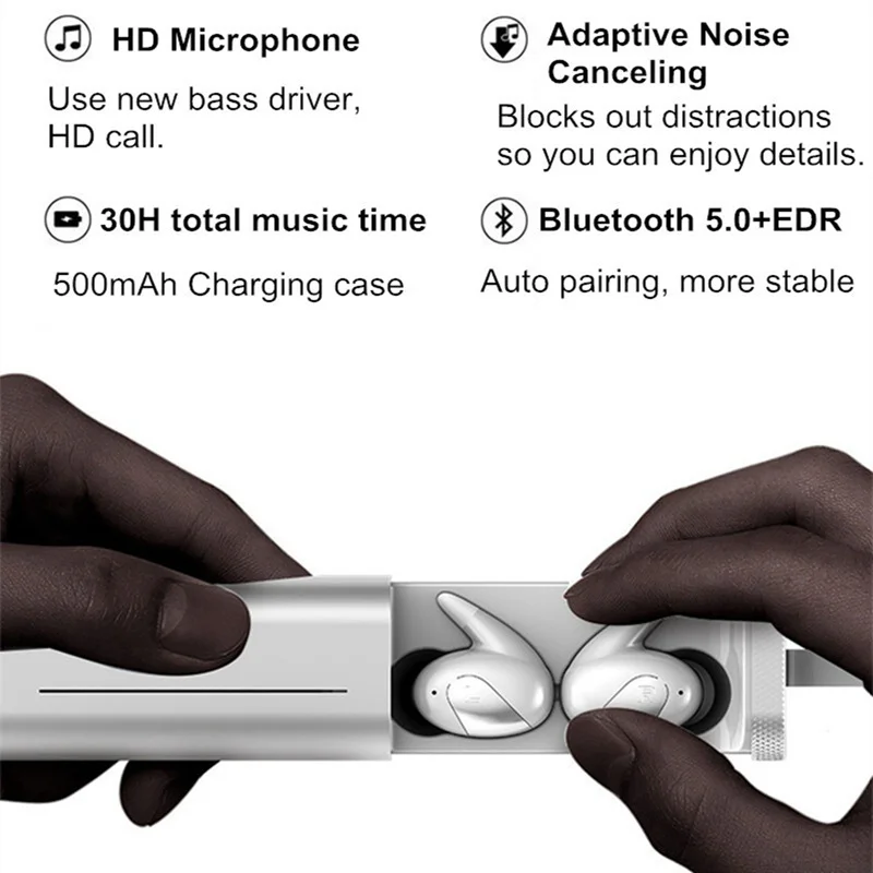 VTIN мини Беспроводной Bluetooth наушники 5 0 стерео вкладыши Водонепроницаемый