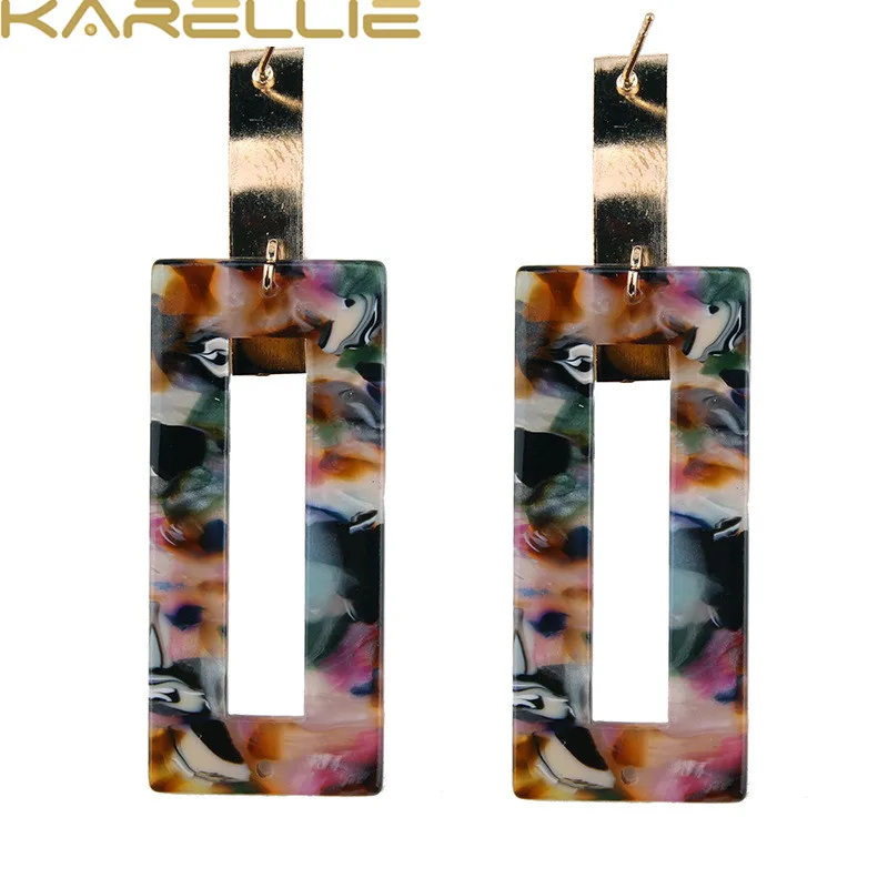 Karellie Новая мода смола кулон серьги Лидер продаж мотаться Висячие Для женщин Bijoux