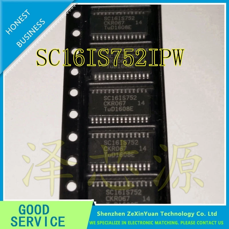 10 шт./лот SC16IS752IPW SC16IS752 TSSOP28 DUAL UART с интерфейсом I2C-BUS/SPI, 64 байта передачи и получения FIFOS