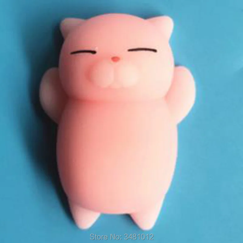 30 шт./упак. Kawaii хлюпает Моти кошка мягкими антистресс мягкие резиновые Еда