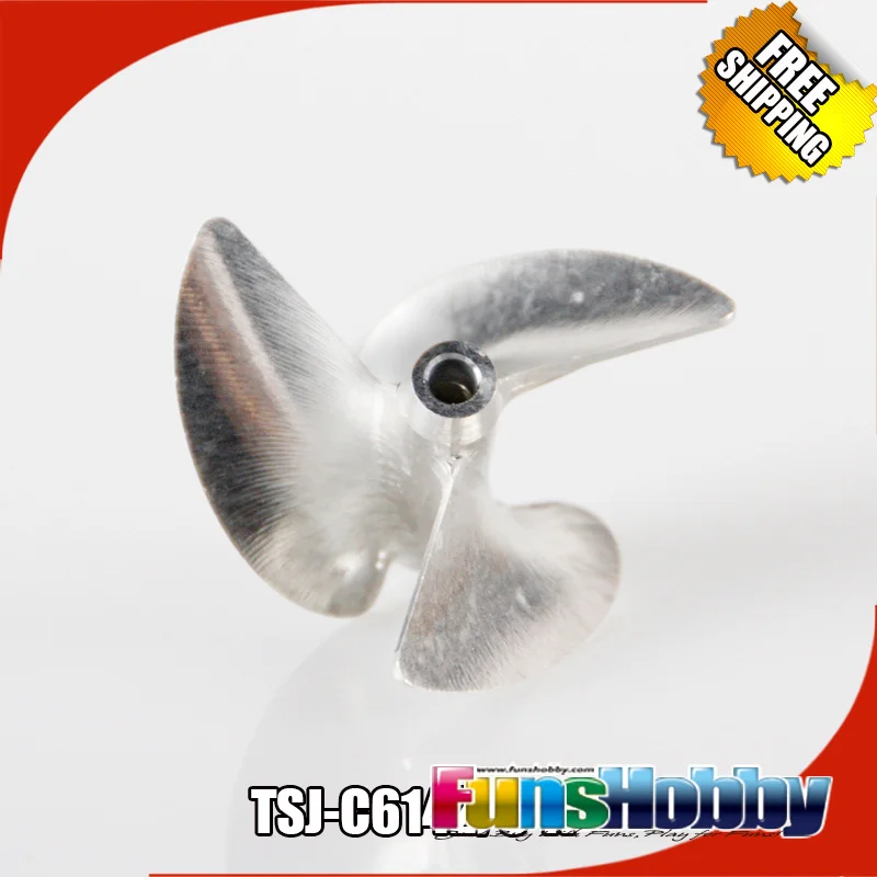 Tenshock CNC 7075 T6 3 лопастной Алюминиевый Пропеллер M4 для лодки Mono / Hydro Rc|aluminium propeller|3