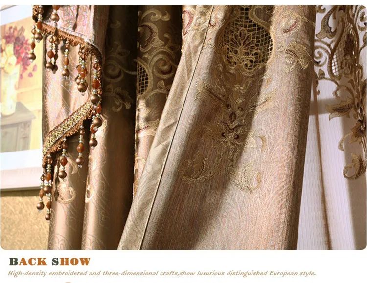 Роскошные жалюзи в европейском стиле для занавесок светонепроницаемые с кулоном