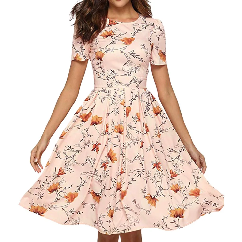 MIARHB сексуальное платье с цветочным принтом для женщин Boho вечерние платья летняя