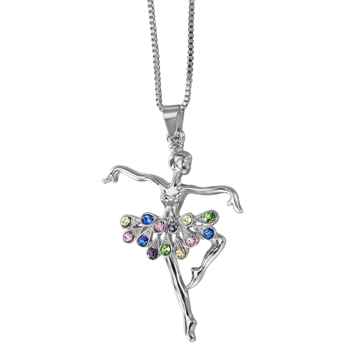1 ПК прозрачный балетный кулон для девочек ожерелье в форме балерины украшение