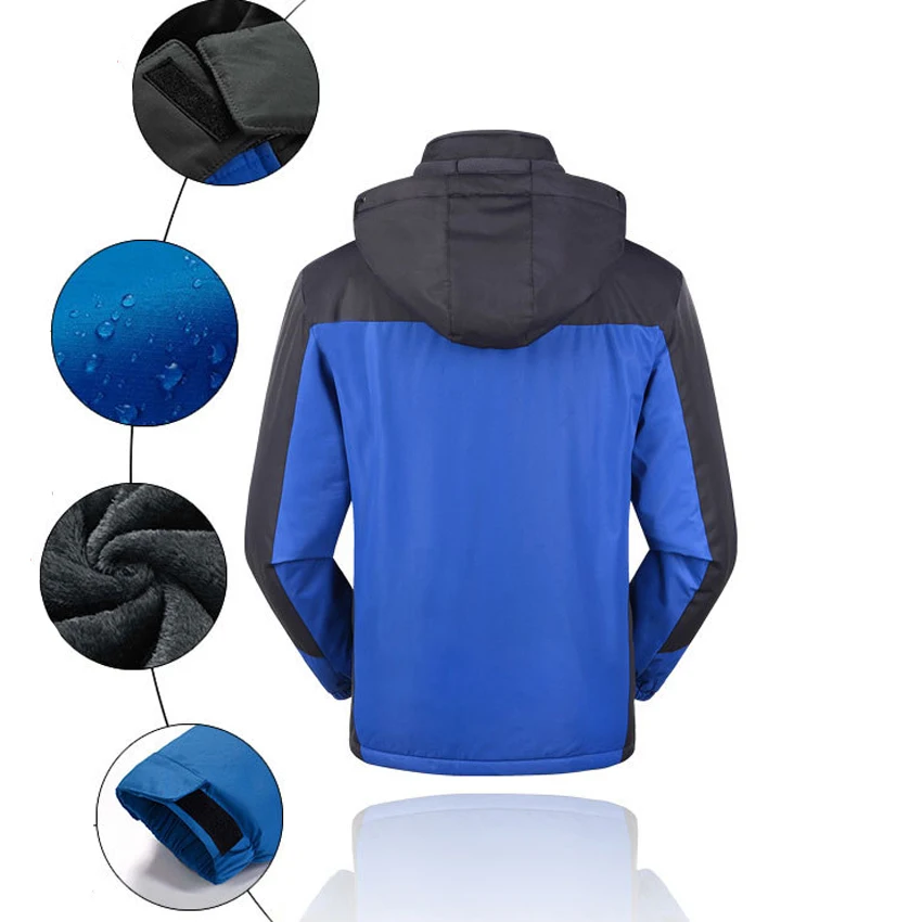 8XL Мужские Зимние флисовые куртки для занятий спортом на открытом воздухе