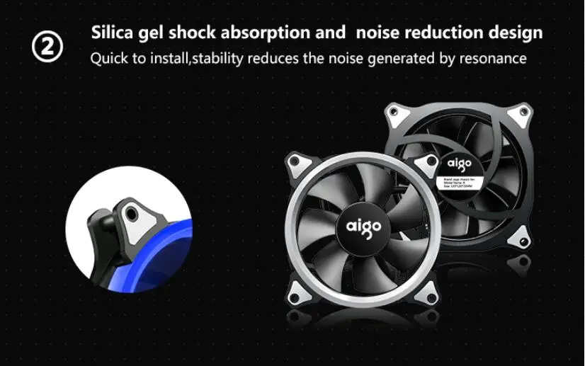 Aigo R5pro вентилятор 4 P-12 v aura sync вентиляторы компьютер desktop12cm вентилятор тихий ИК пульт дистанционного управления компьютер охлаждающий RGB чехол вентилятор