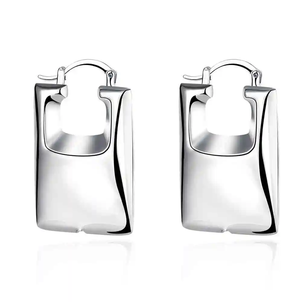 Новое поступление! Серебряные серьги для женщин гладкие u-образные маленькие