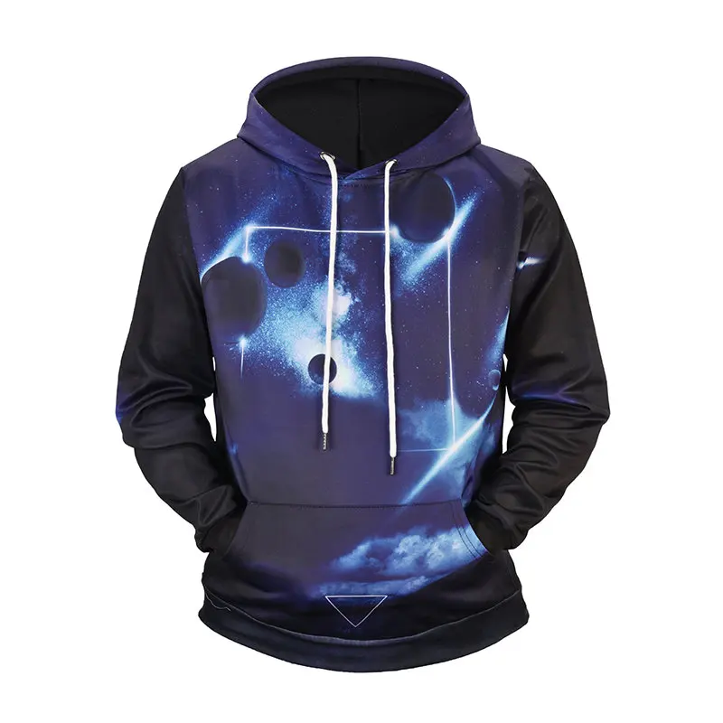 Спортивная одежда Galaxy Wolf Крутая толстовка модная Очаровательная унисекс с
