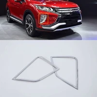 hot sell accessories abs chrome front fog light cover fog lamp cover for mitsubishi eclipse cross 2018 car styling