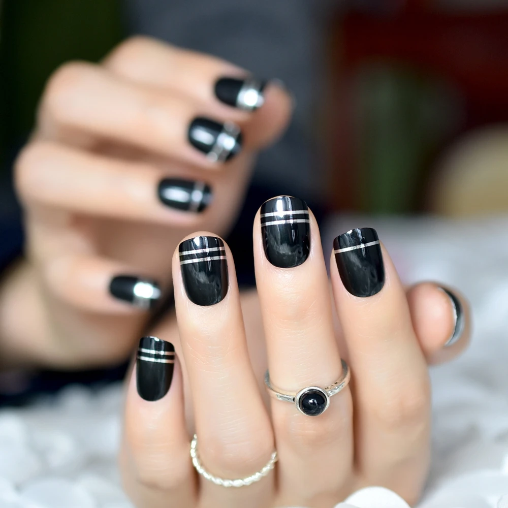 Z854 VioletRed поддельные ногти глянцевый УФ-гель Faux Ongles Средний размер нажмите на маникюр с клейкими вкладками 24/мешок - Цвет: Z854