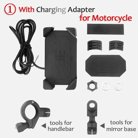 Black for Moto Hold Держатель для мобильного телефона для мотоцикла, велосипеда, iPhone 6, 7, 8, X, samsung, S8, Xiaomi, huawei, смартфон, крепление, USB зарядное устройство, зажим, кронштейн - Цвет: Black for Moto Hold