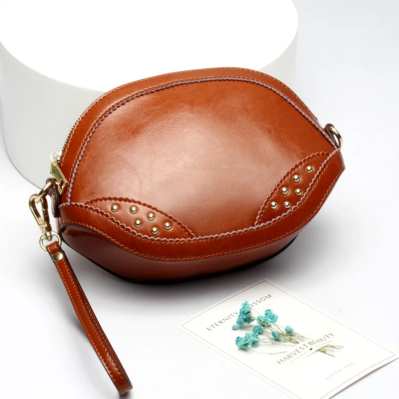 Сумка ракушка от известного бренда женская сумка мессенджер из натуральной кожи