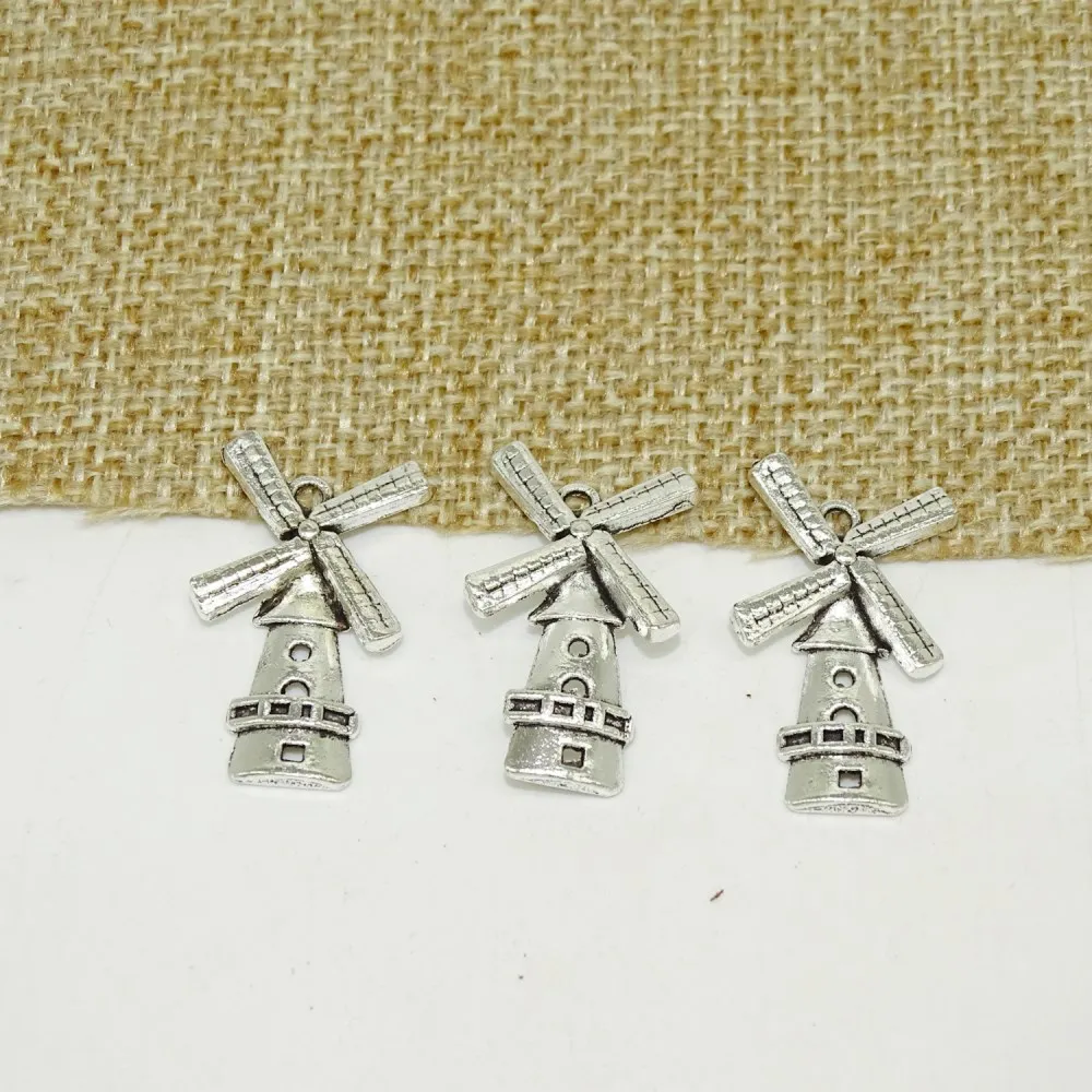 DIY Jewelry Findings Wholesales Antique Silver Alloy The Windmill House Charm Vintage Accessories | Украшения и аксессуары