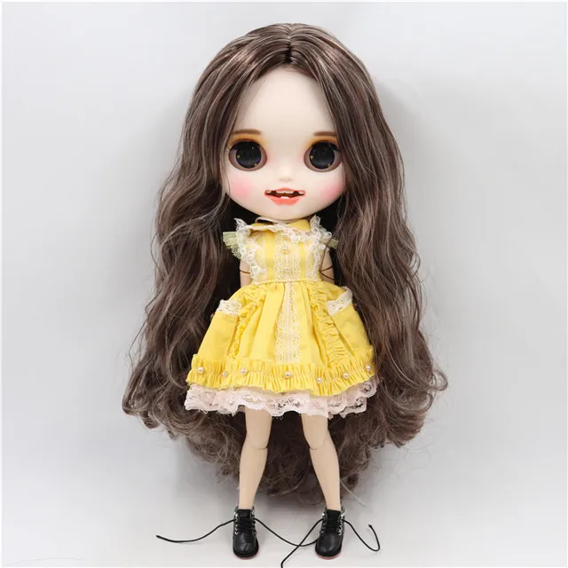 doll clothes shoes ICY factory шарнирная кукла blyth toy индивидуальные лица 30 см пользовательские куклы белая кожа сустава тела матовое лицо с зубами брови - Цвет: doll clothes shoes