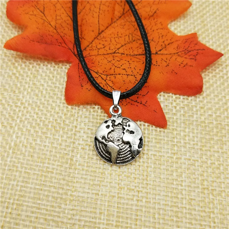 

LPHZQH, оптовая продажа, модный кулон в виде глобуса, карты мира, ожерелье, ожерелье, модные ювелирные изделия, античное серебро, аксессуары, цеп...