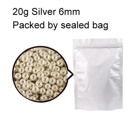 20g Silver 6mm 20 г красочные бусины съедобный жемчуг сахарный шар помадка DIY торт Naking Силиконовый Шоколад для украшения с помощью сахара конфеты Fimo глина GYH - Цвет: 20g Silver 6mm