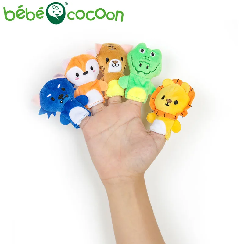 Bebecocoon 5 шт. случайный мультфильм биологическая Животные пальцем кукольный