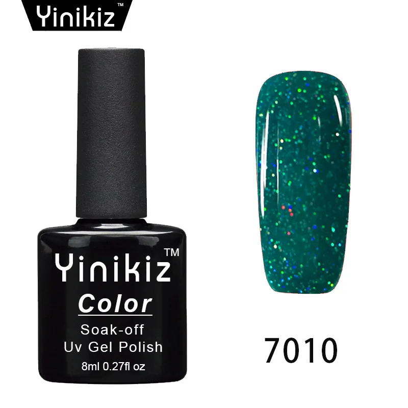 7010 Yinikiz блеск Радужный УФ-гель для ногтей Esmaltes лак для ногтей длительное покрытие верхнее покрытие основа для дизайна ногтей набор - Цвет: 7010