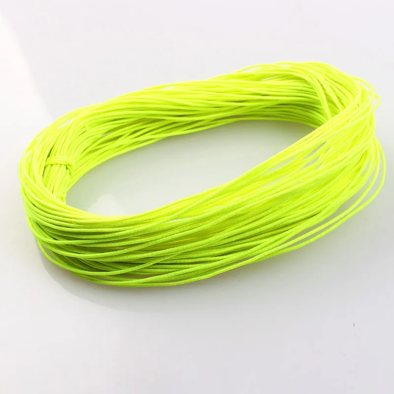 Fluorescent green 12 м 1 мм Плетеный эластичный шнур Бисероплетение нитей тянущаяся струнная ткань крафтовые шнуры для изготовления ювелирных изделий 23 Цвета - Цвет: Fluorescent green