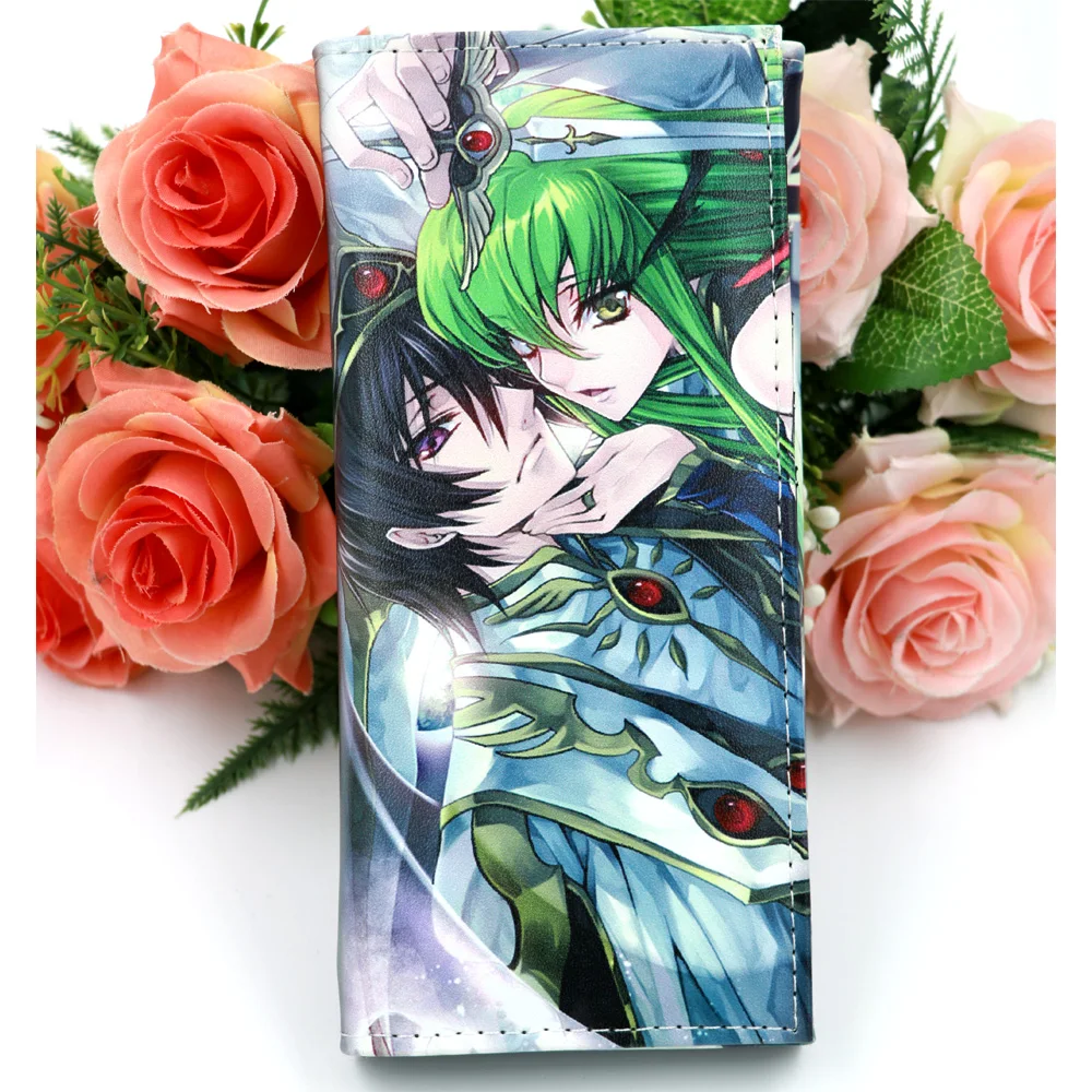 Аниме код Geass Letouch Синтетическая кожа Длинный кошелек держатель для карт мужчин