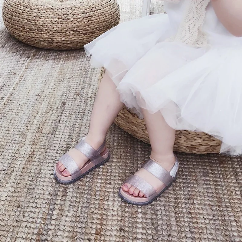 Mini Melissa Ultragirl/ г. новые оригинальные сандалии для девочек бразильские прозрачные сандалии Нескользящие Детские пляжные сандалии для малышей, 13,5-18,5 см