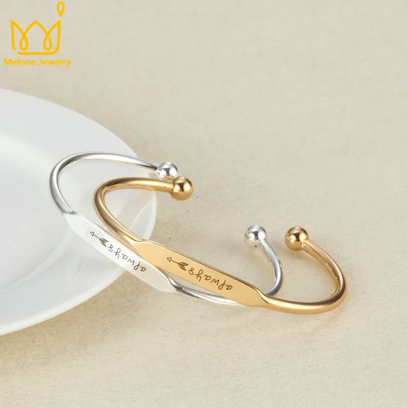 6 шт./лот женские модные медные браслеты с подвесками золотые и серебряные