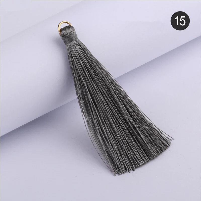 30 шт 6,5 см модная полиэфирная кисточка DIY ювелирные украшения для штор одежды декоративные аксессуары цепочки для ключей Сумочка Подвеска для изготовления кисточек - Цвет: Dark grey