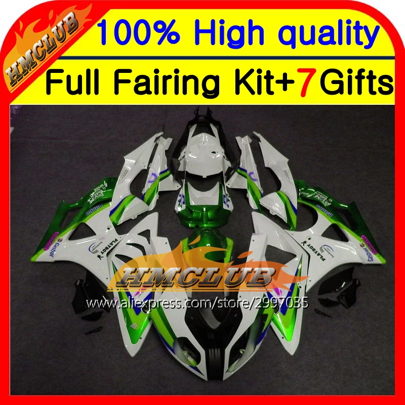 Корпус для BMW S1000RR S1000R S 1000R зеленый белый 2HM49 1000RR S1000 RR 09 14 1000 10 11 12 13 обтекатель новый