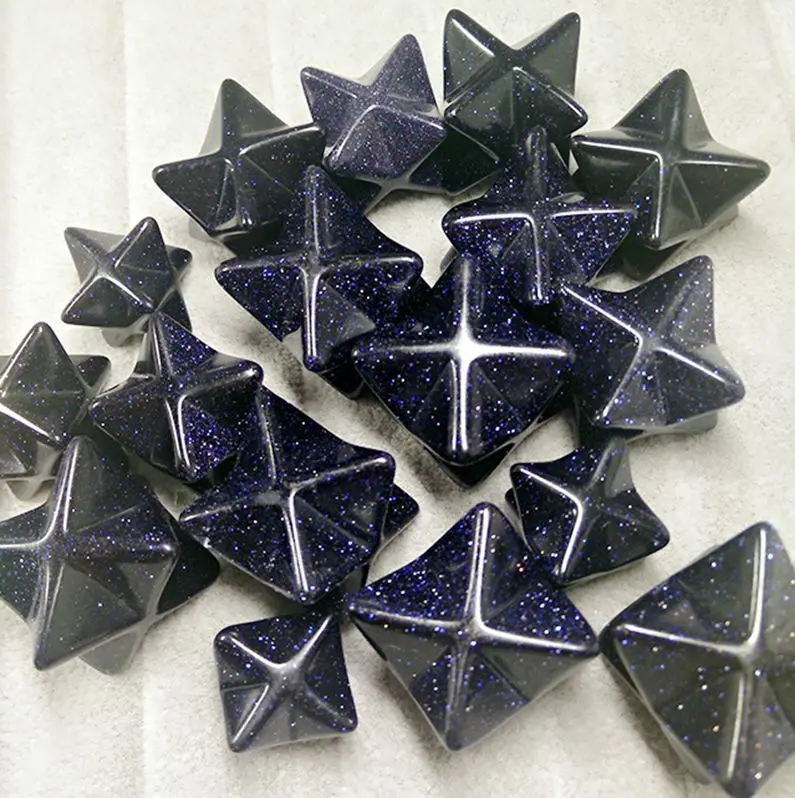 20 мм 3D высокое качество натуральный синий песочный камень подвеска Маятник merkaba