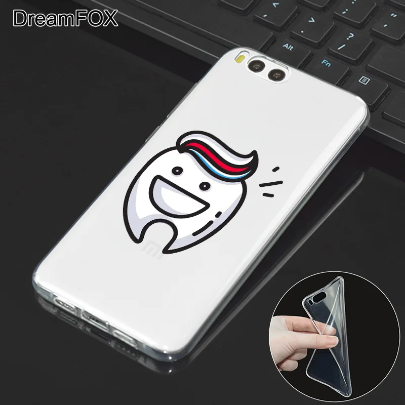 DREAMFOX L508 мультфильм зубы силиконовый чехол-накладка из мягкого ТПУ чехол крышка