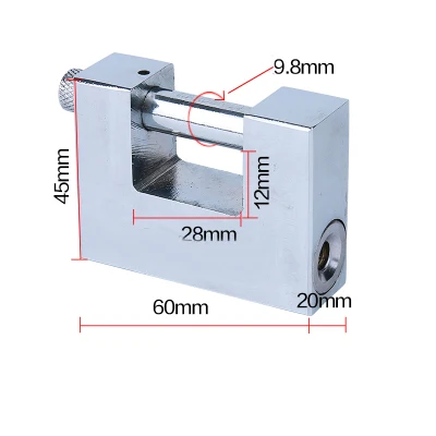 Universal 60mm 1 шт. прямоугольной замок Сталь+ оцинкованного железа замок Anti-Theft Водонепроницаемый пыли Прай security lock замок двери универсальный открытым - Цвет: Universal 60mm