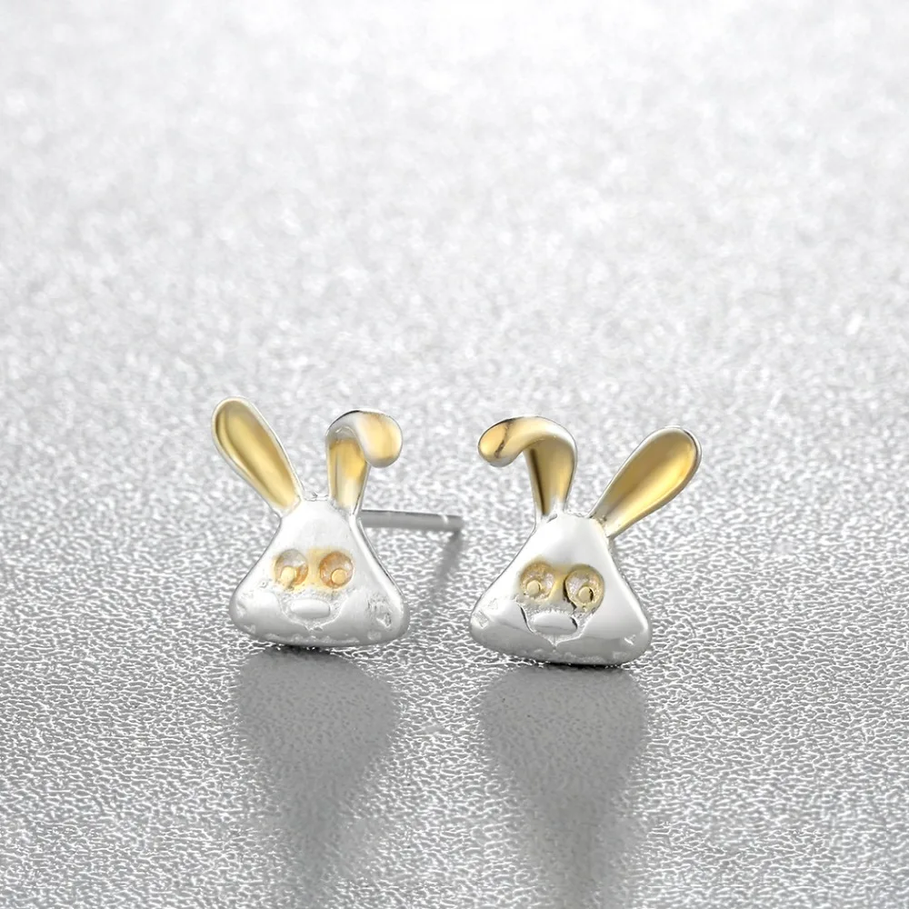 Cxwind Animal Rabbit Stud Earrings Cute Charm Bunny Ear for Fashion Children Girl &amp Women Jewelry Gift oorbellen | Украшения и