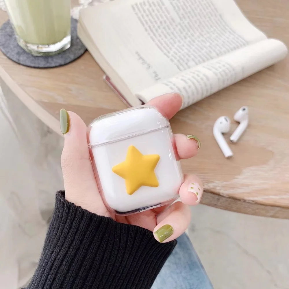 Прозрачный чехол для airpod PC Bluetooth беспроводные наушники AirPods Apple Box star прозрачный