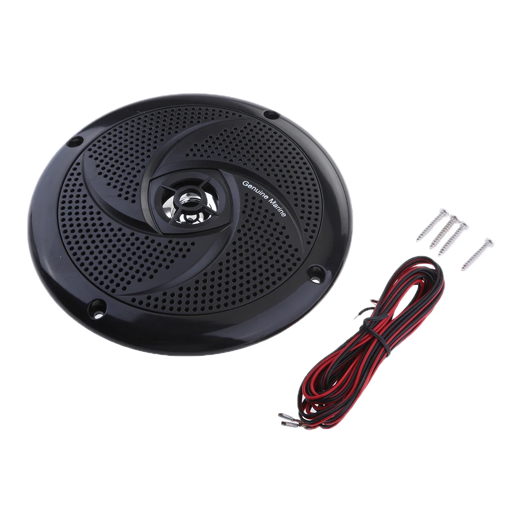 

Black Waterproof Round Speaker Sound System for Boat Marine Car RV