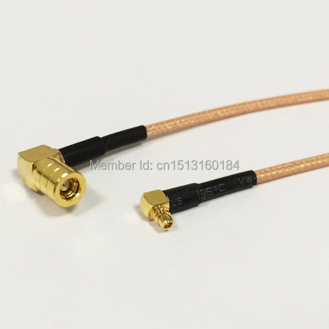 New Modem Coaxial Cable SMB Female Right Angle Connector To MMCX Male RG316 15CM 6" Adapter | Мобильные телефоны и