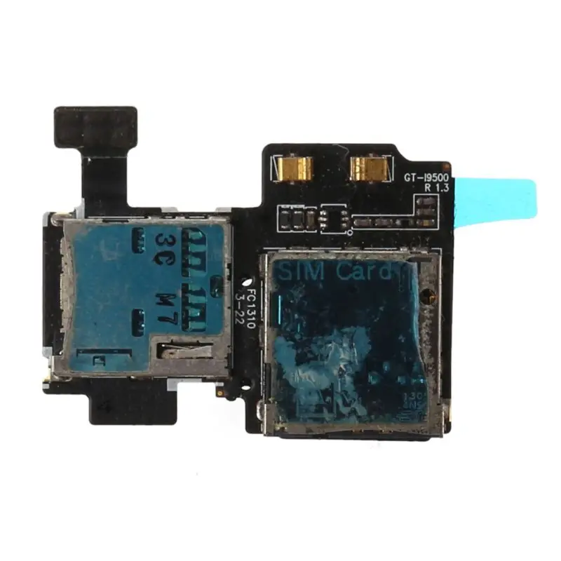 Лоток для Micro SD карты держатель sim-карт считыватель слотов гибкий кабель Samsung Galaxy S4