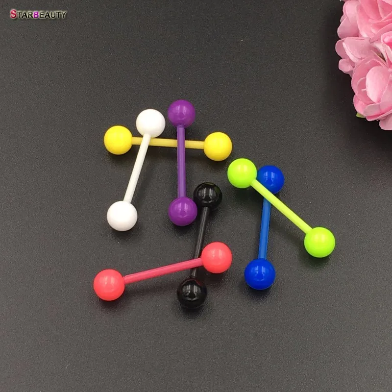 Оптовая продажа 2 шт. акриловые серьги гвоздики для пирсинга|tongue rings|tongue piercingnipple