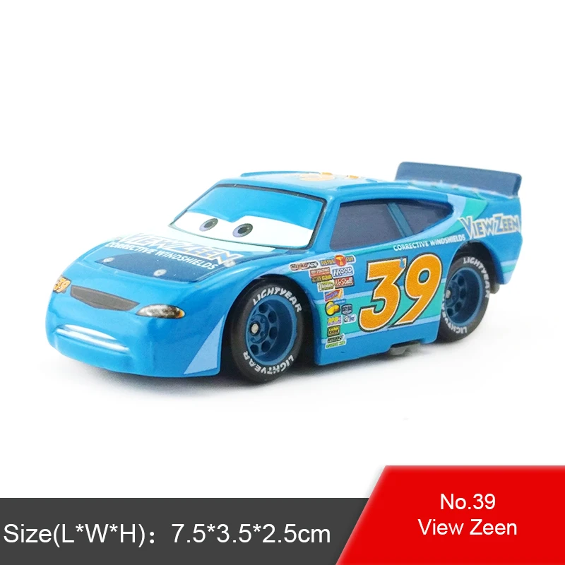 No.39 View Zeen Disney Pixar Cars Racers цыпленок Хикс Молния Маккуин король NO.4-NO.123 1:55 металлические литые игрушки модель автомобиля для мальчиков Детский подарок - Цвет: No.39 View Zeen