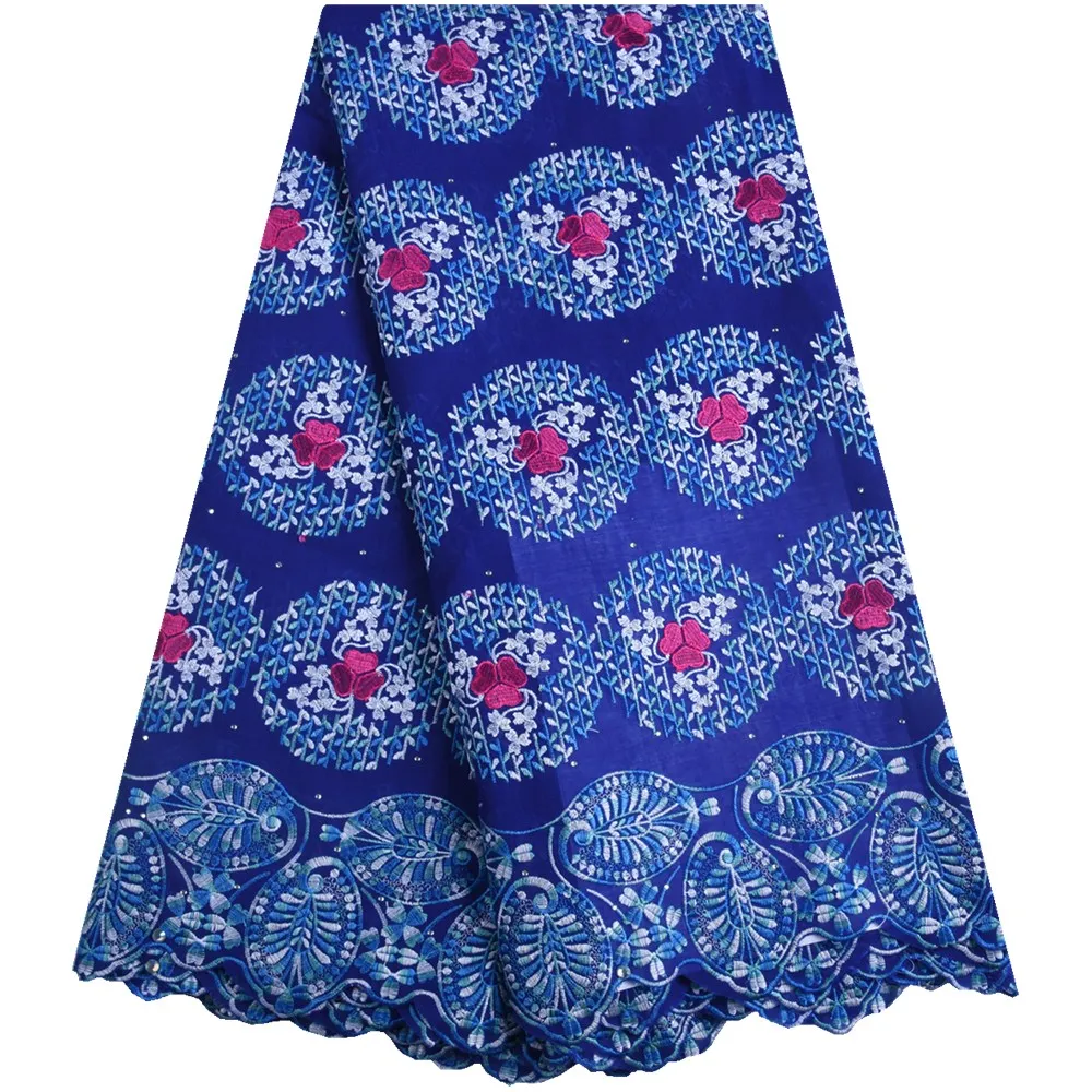

Red Nigerian African Lace Fabric High Quality Cotton Dry Lace Fabric For Women With Stones Swiss Voile Lace In Switzerland S1397