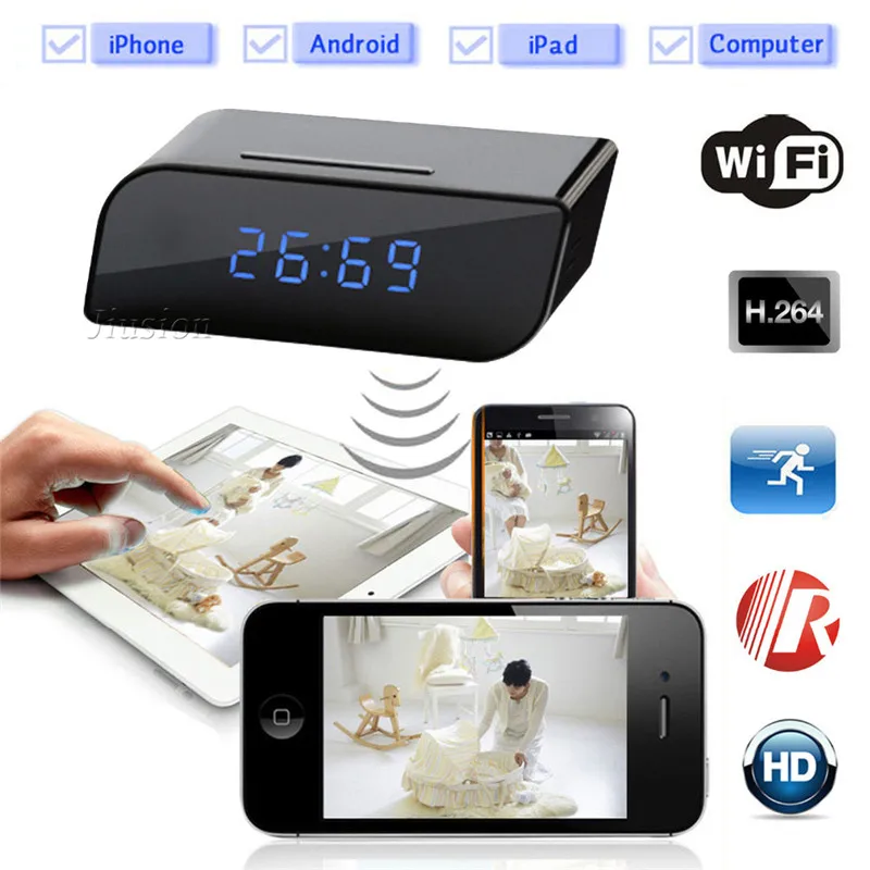 Wifi Беспроводная ip-камера Часы камера Мини hd wifi камера безопасности ночное видение Обнаружение движения секретная камера espia 1080P cam