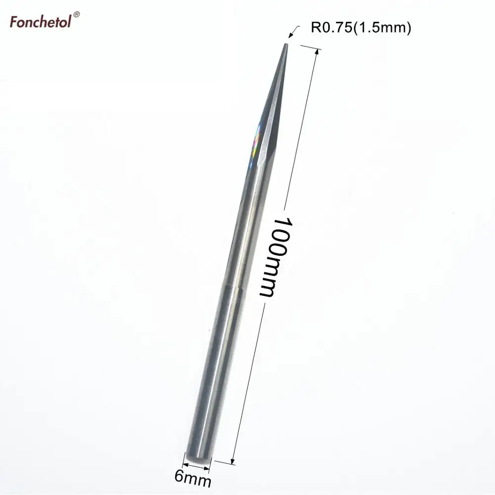 Твердосплавная Концевая фреза с ЧПУ твердосплавная рельефный инструмент 6 мм * 10