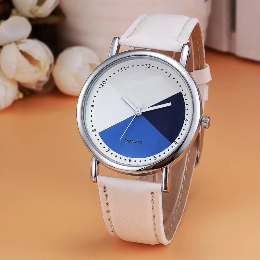 Часы женские кварцевые с кожаным ремешком Простые Модные минималистичные