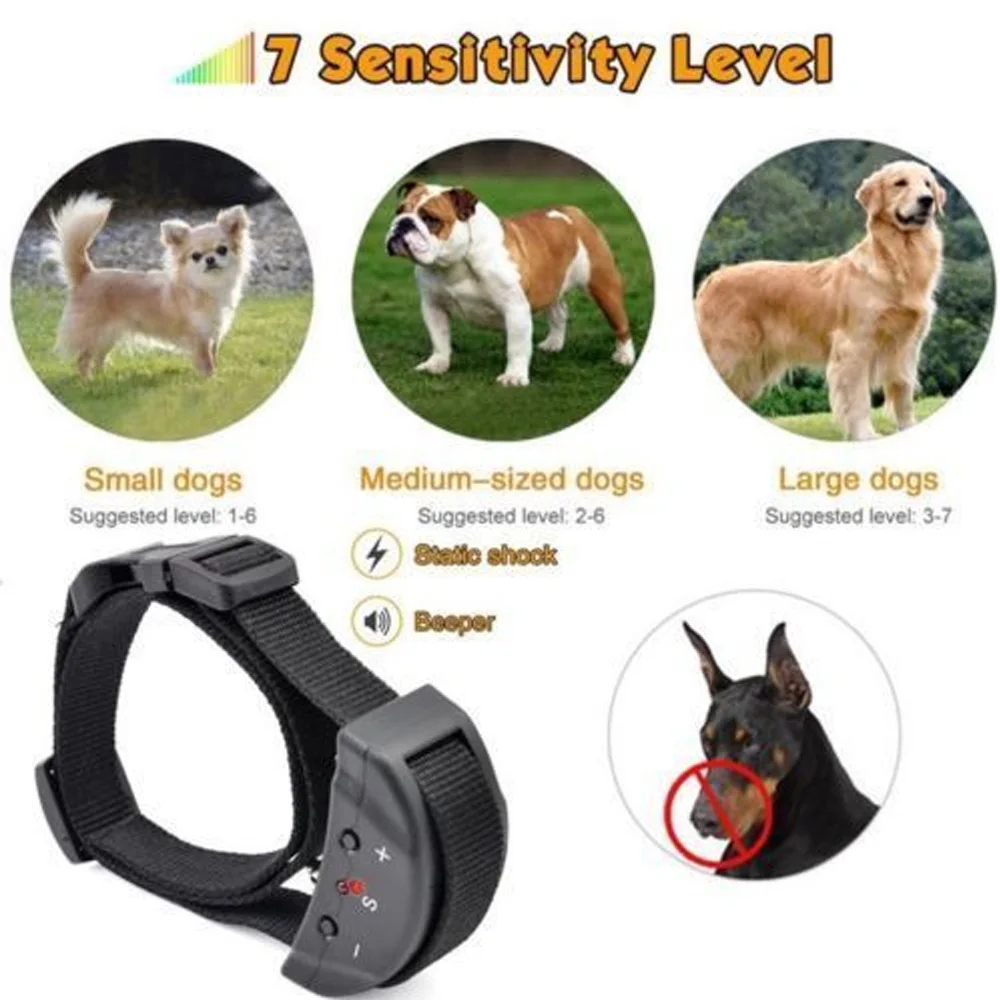 Auto Static Shock Anti No Bark Stop Control Collar Electric For Training Dog Trainer | Дом и сад