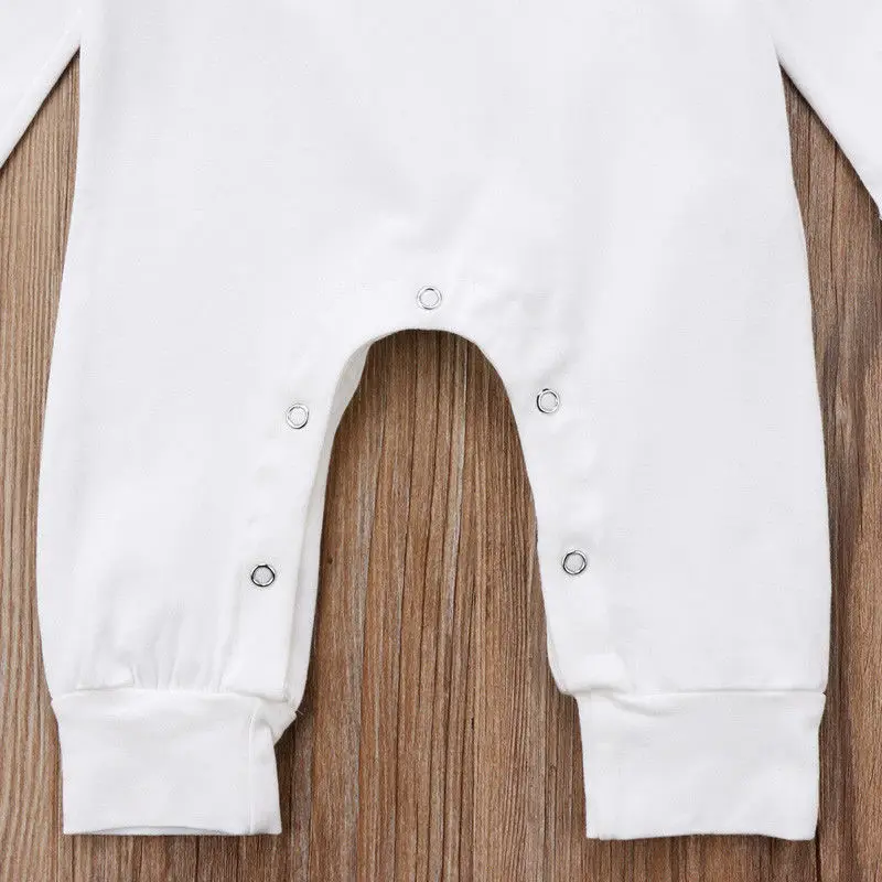 Детский комбинезон молочно-белого цвета для новорожденных мальчиков и девочек