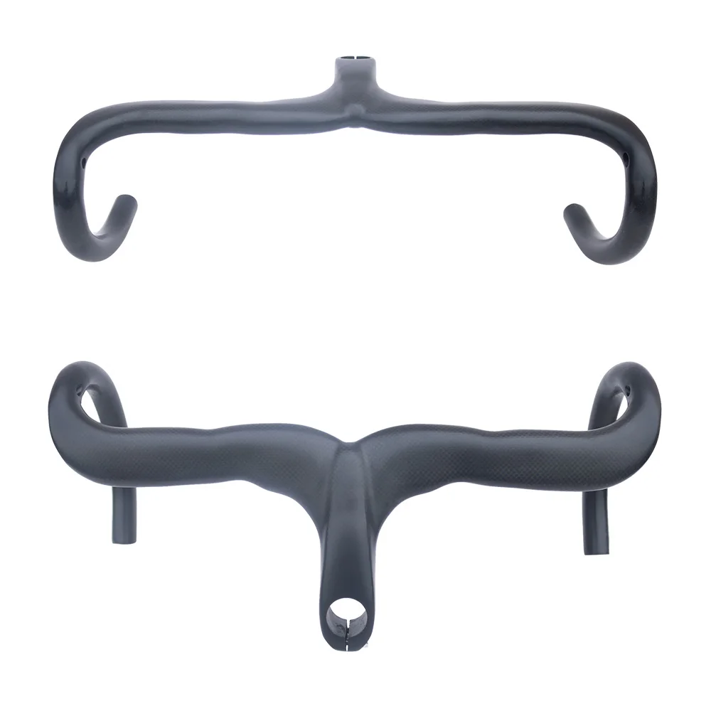 

top T700 carbon fiber internal road handlebar (handlebar with stem )fork clamp diameter 28.6 MM road bike parts bicycles parts