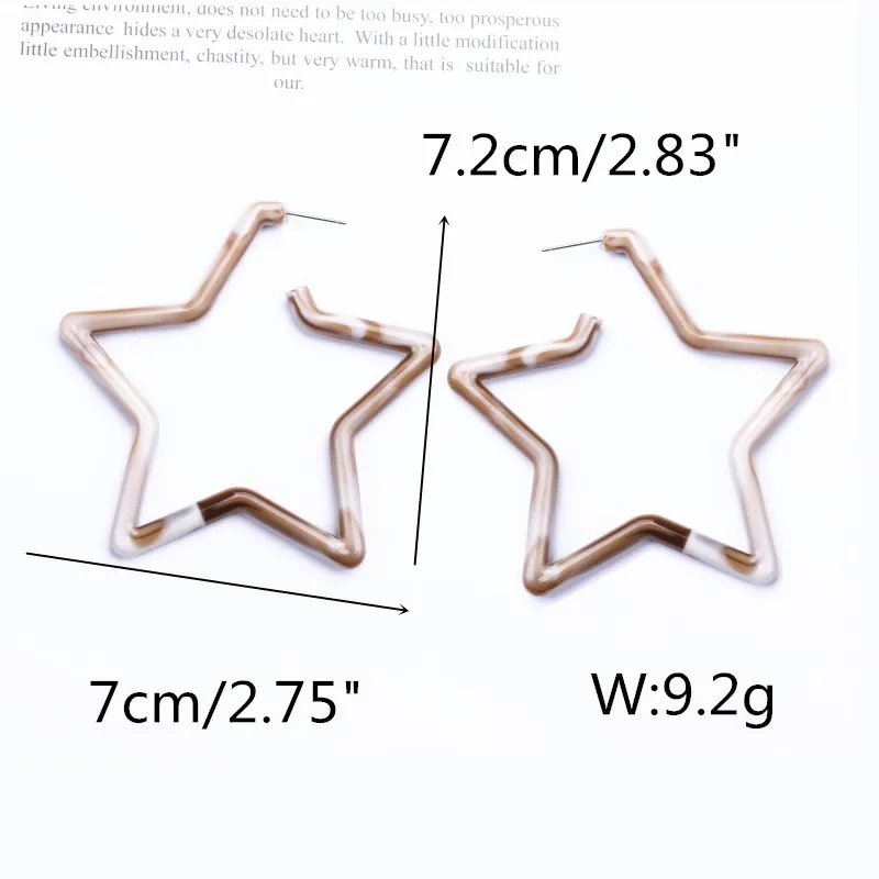 Женские крупные серьги подвески с леопардовым принтом акриловые полые из